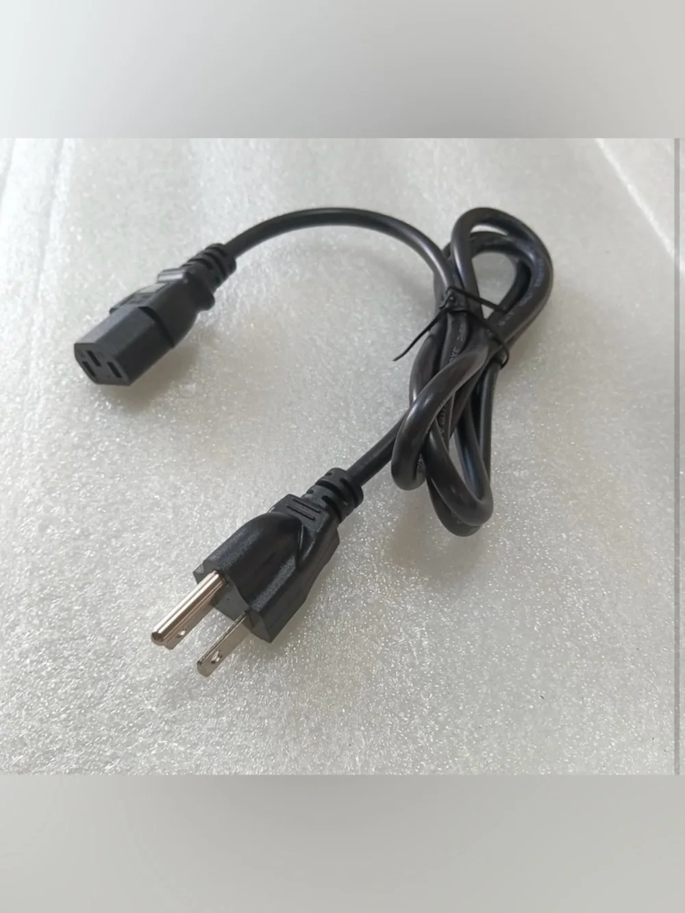 Dell Black Power Cable with 3-Prong Plug